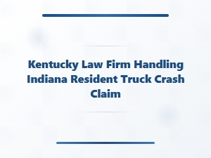 Kentucky Law Firm Assists Indiana Resident with Truck Crash Claim